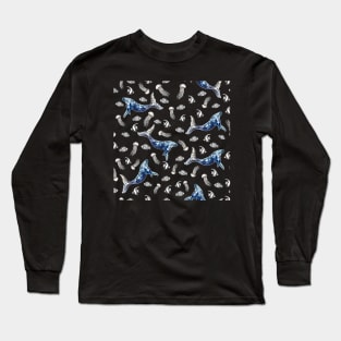 watercolor whale Long Sleeve T-Shirt